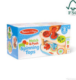 Kids Melissa & Doug - Match & Push Spinning Tops