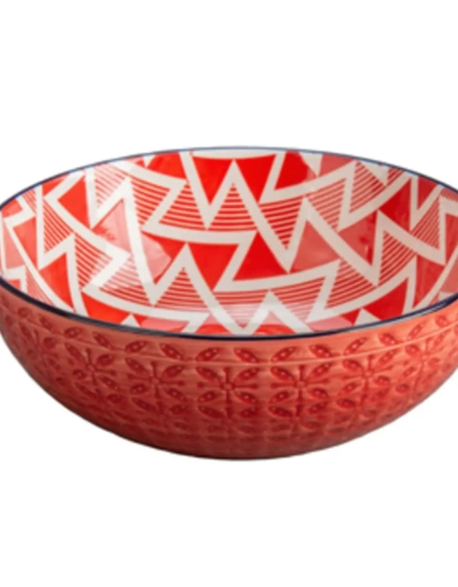 Kitchen BIA - Birgit Bowl 7.25" Red Zig Zag