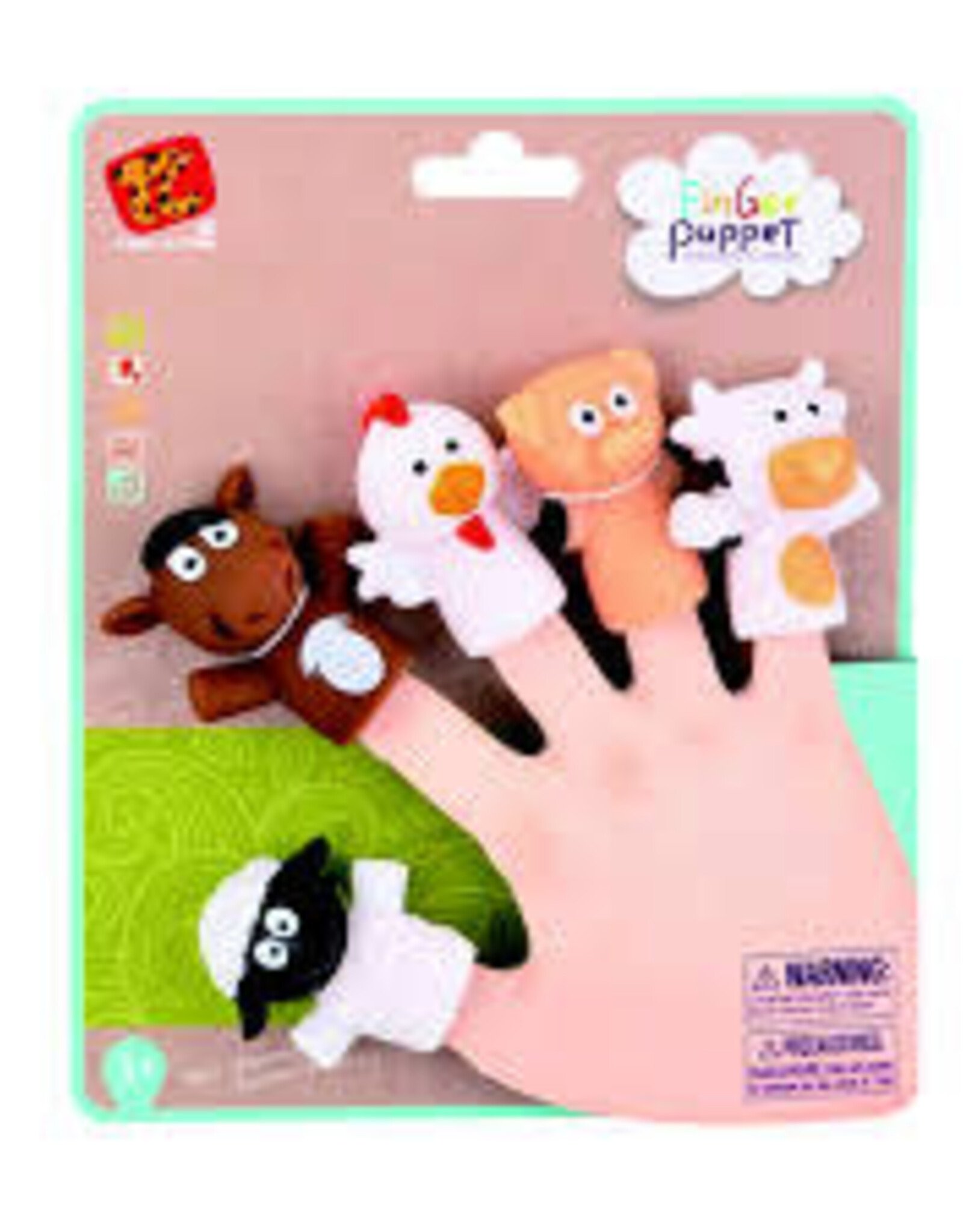 Kids Master Toys -  Cartoon Farm Finger Puppets Set of 5