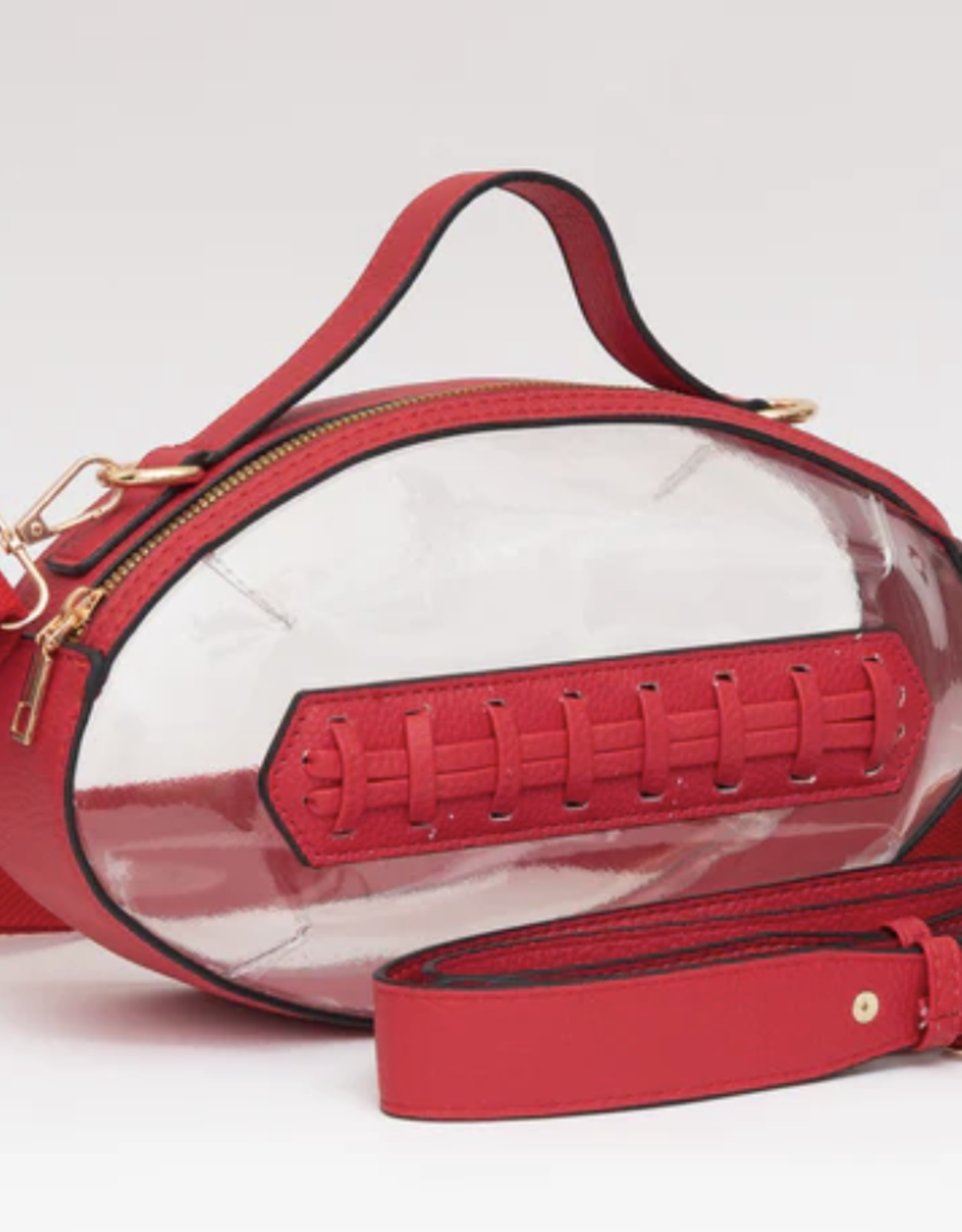 Womens Red Football Stadium Bag with Two Straps