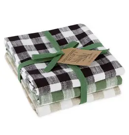 Kitchen DII - Green House Checks Dish Towels Set of 3