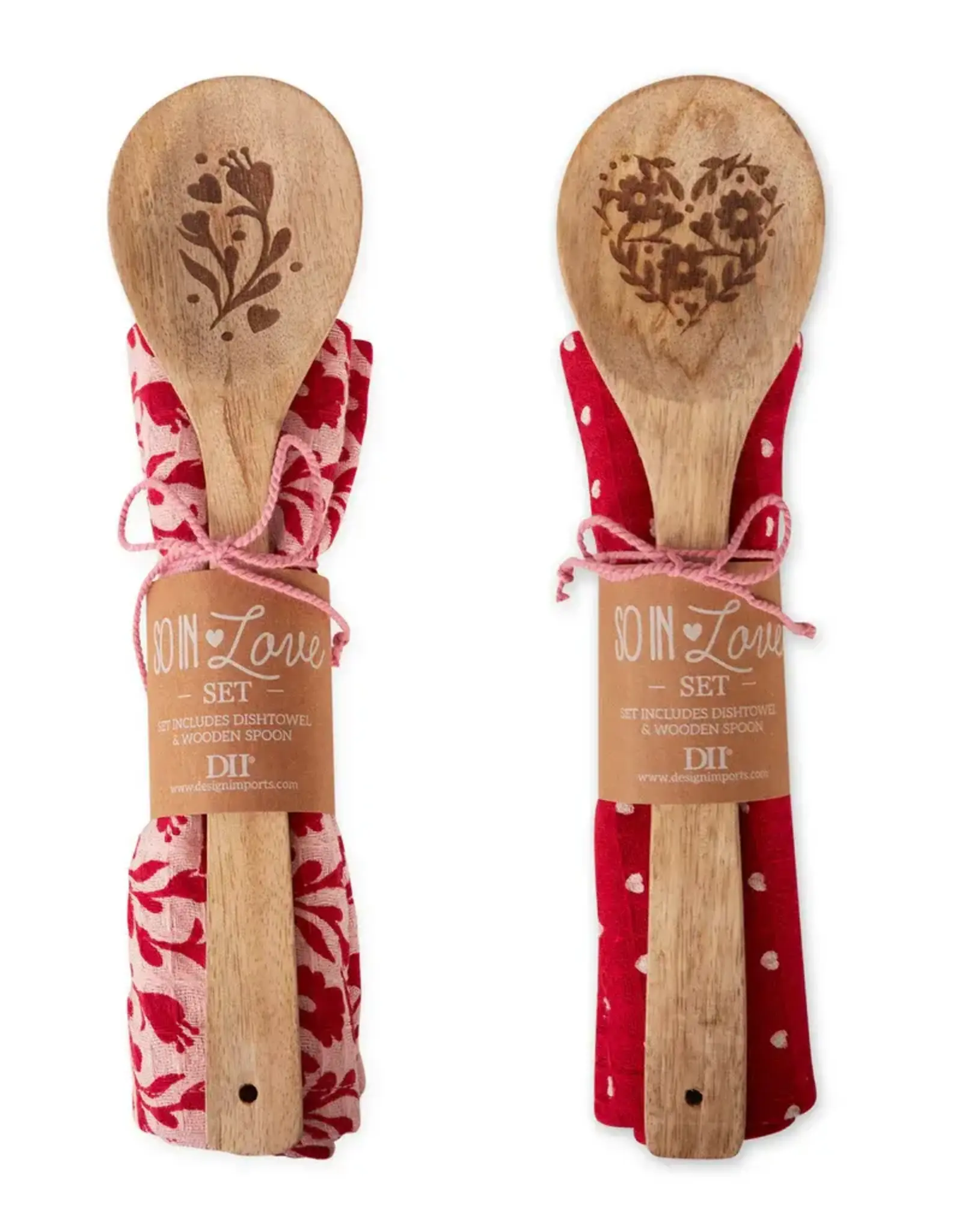 Valentine DII - Valentine Baking Dish Towel & Spoon Gift Set