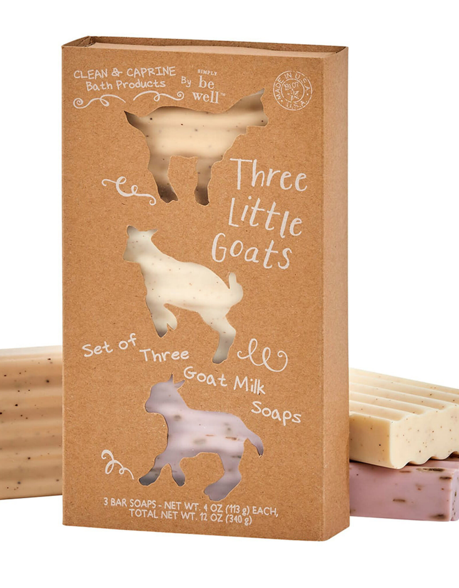 Womens Man Bar  - Three Little Goats soap set of 3 Almond, Honey, Lavender