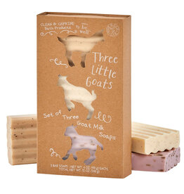 Womens Man Bar (Commonwealth) - Three Little Goats soap set of 3 Almond, Honey, Lavender