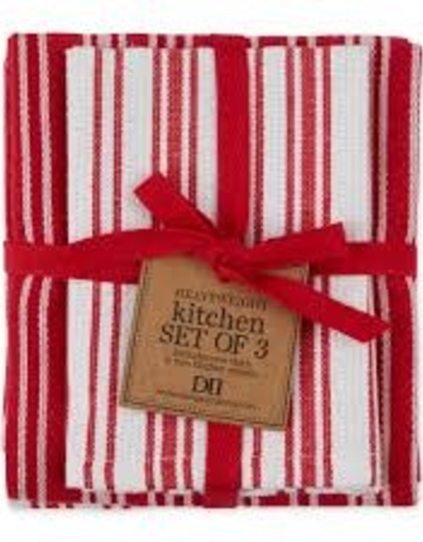 Kitchen DII - Red Cider Classic Stripe Heavyweight Dish Towel (Set of 3)