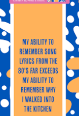 Kitchen Drinks On Me - 80's Song Lyric Dish Towel