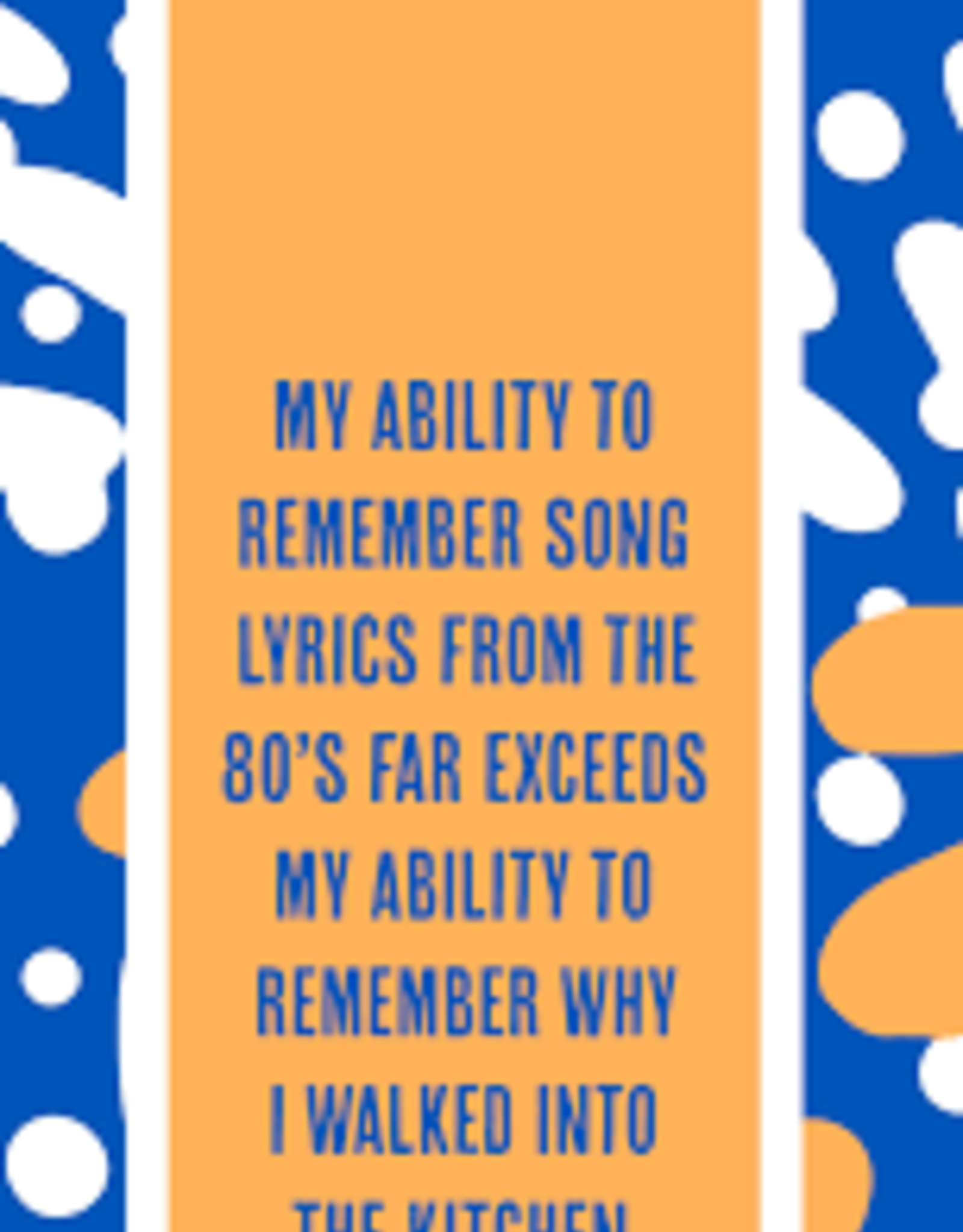 Kitchen Drinks On Me - 80's Song Lyric Dish Towel