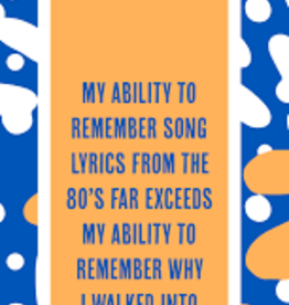Kitchen Drinks On Me - 80's Song Lyric Dish Towel