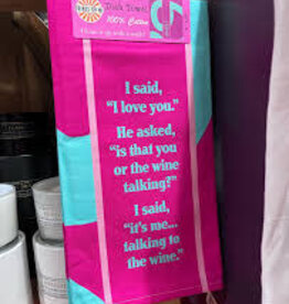 Kitchen Drinks On Me - Talking Wine Dish Towel