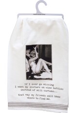 Kitchen Primitives by Kathy - Trash Talk - If I Ever Go Missing  Kitchen Towel