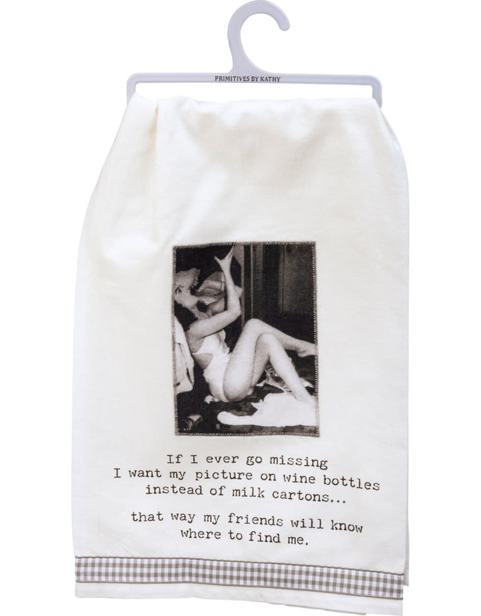 Kitchen Primitives by Kathy - Trash Talk - If I Ever Go Missing  Kitchen Towel