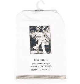 Kitchen Primitives by Kathy - Trash Talk - Dear Mom...  Kitchen Towel