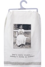 Kitchen Copy of Primitives by Kathy - Trash Talk - Dear Mom...  Kitchen Towel