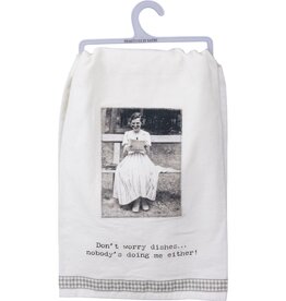 Kitchen Copy of Primitives by Kathy - Trash Talk - Dear Mom...  Kitchen Towel