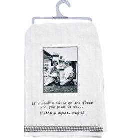 Kitchen Primitives by Kathy - Trash Talk - If A Cookie Falls  Kitchen Towel