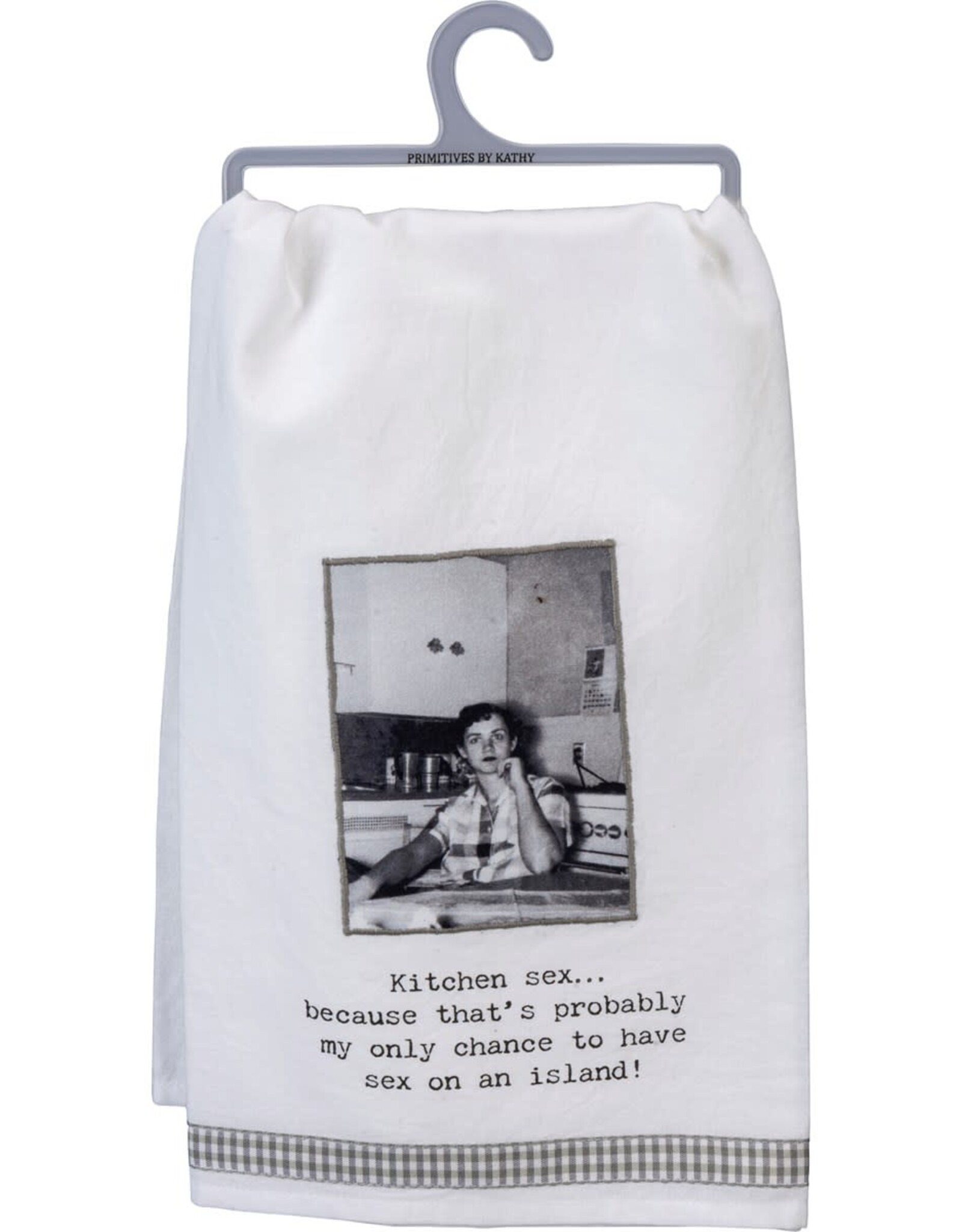 Kitchen Primitives by Kathy - Trash Talk - Kitchen Sex... Kitchen Towel