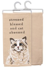 Kitchen Primitives by Kathy - Stressed Blessed and Cat Obsessed  Kitchen Towel