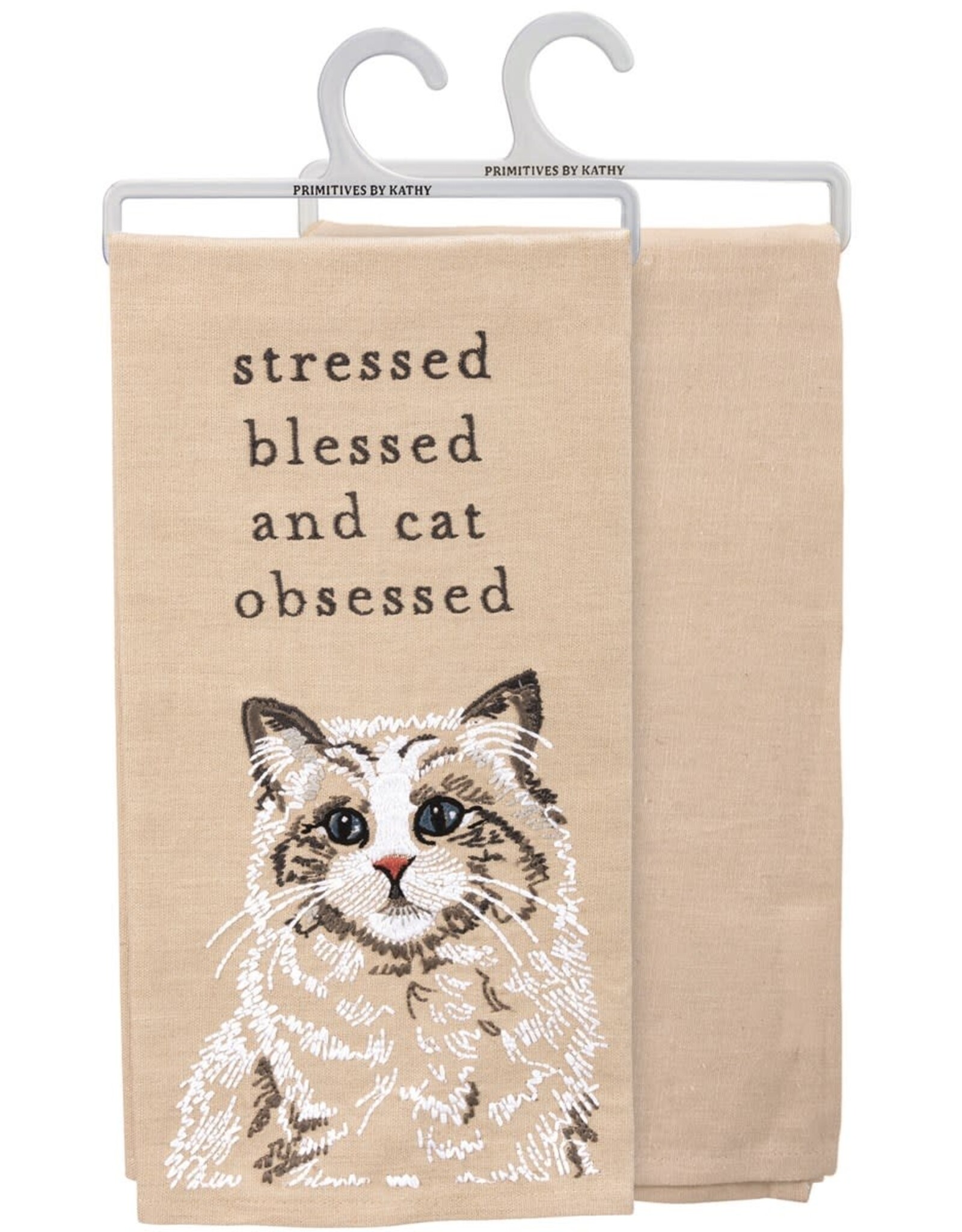 Kitchen Primitives by Kathy - Stressed Blessed and Cat Obsessed  Kitchen Towel