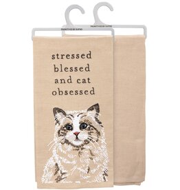 Kitchen Primitives by Kathy - Stressed Blessed and Cat Obsessed  Kitchen Towel