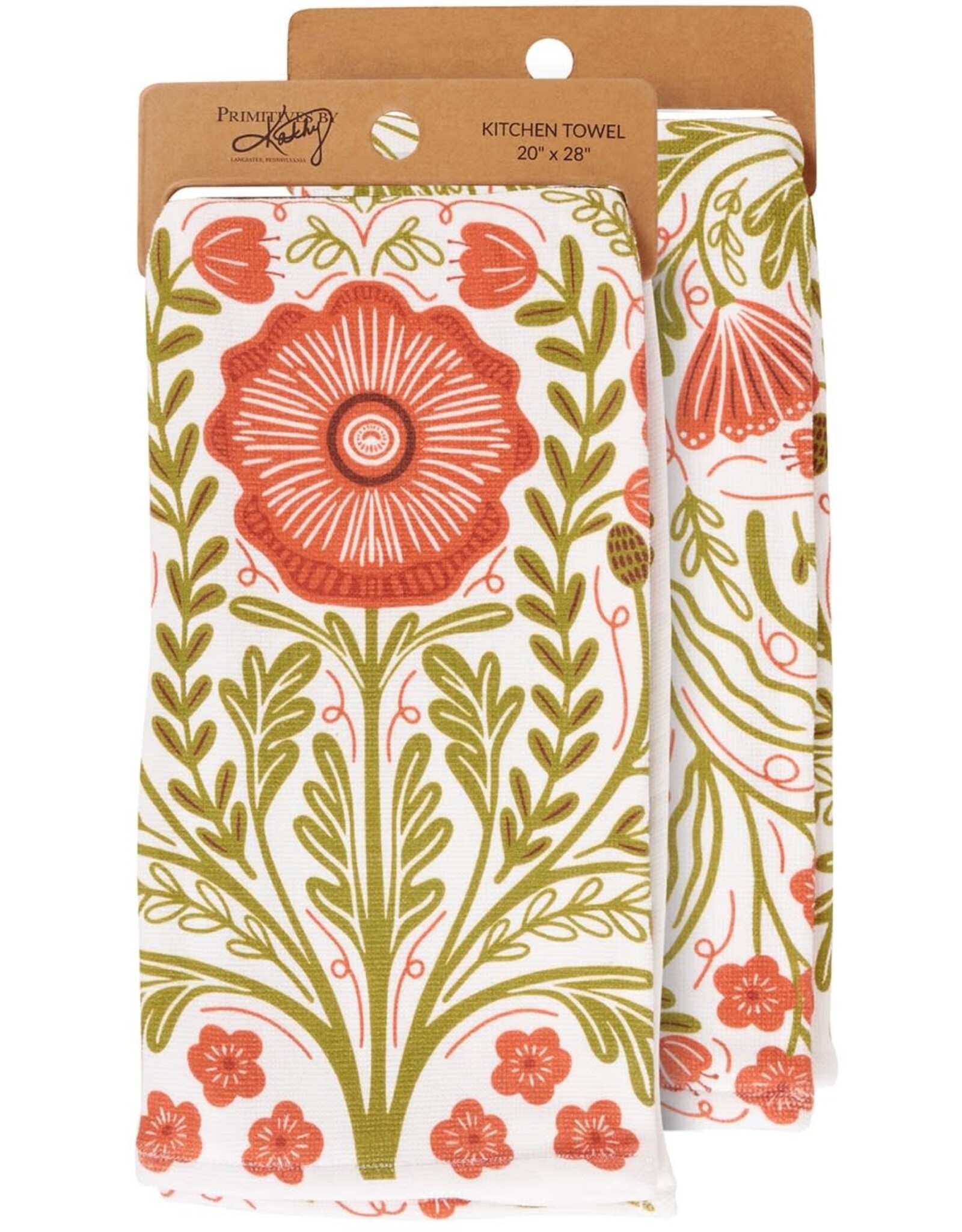 Kitchen Primitives by Kathy - Poppies Kitchen Towel