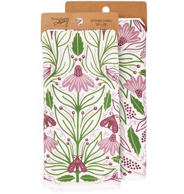 Kitchen Primitives by Kathy - Purple Floral Kitchen Towel