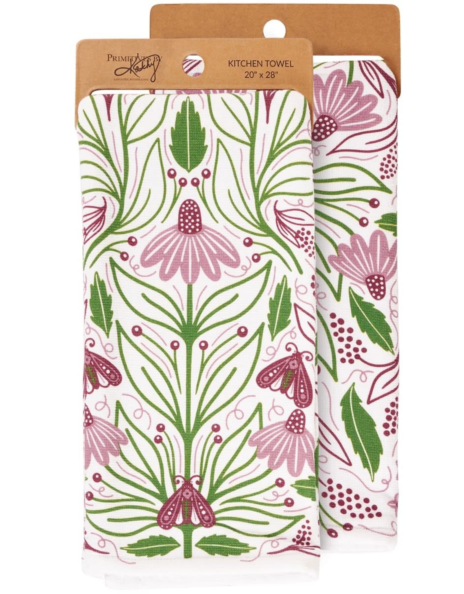 Kitchen Primitives by Kathy - Purple Floral Kitchen Towel
