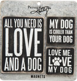 Home Goods Primitives by Kathy - Dog Magnet Set of 3
