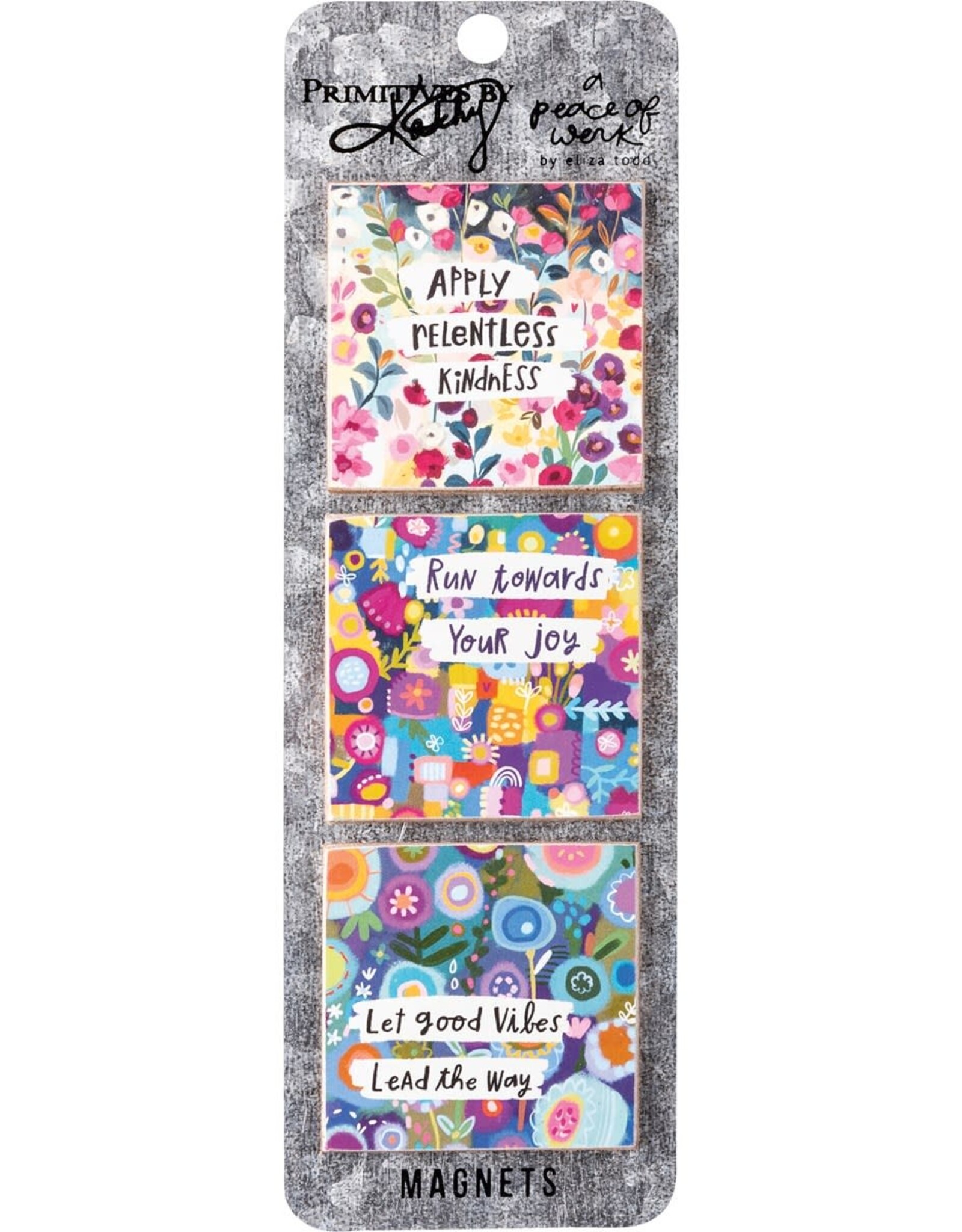 Home Goods Primitives by Kathy - Good Vibes Magnets Set of 3