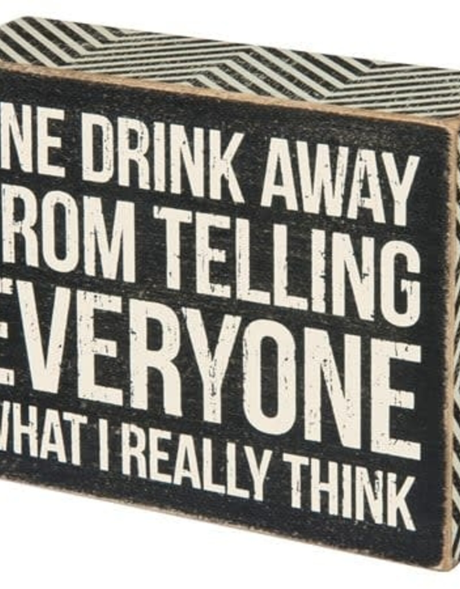 Home Goods Primitives by Kathy - One Drink Box Sign