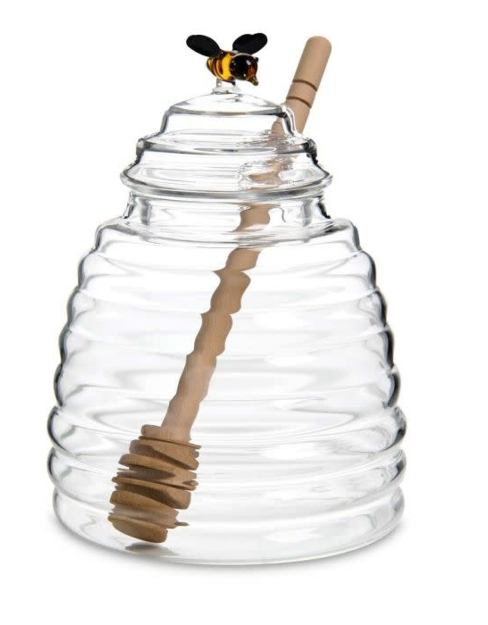 Kitchen Harold Import - Glass Honey Jar & Dipper Set