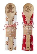 Christmas DII - Holiday Baking Dishtowel Spoon Gift Set Assorted