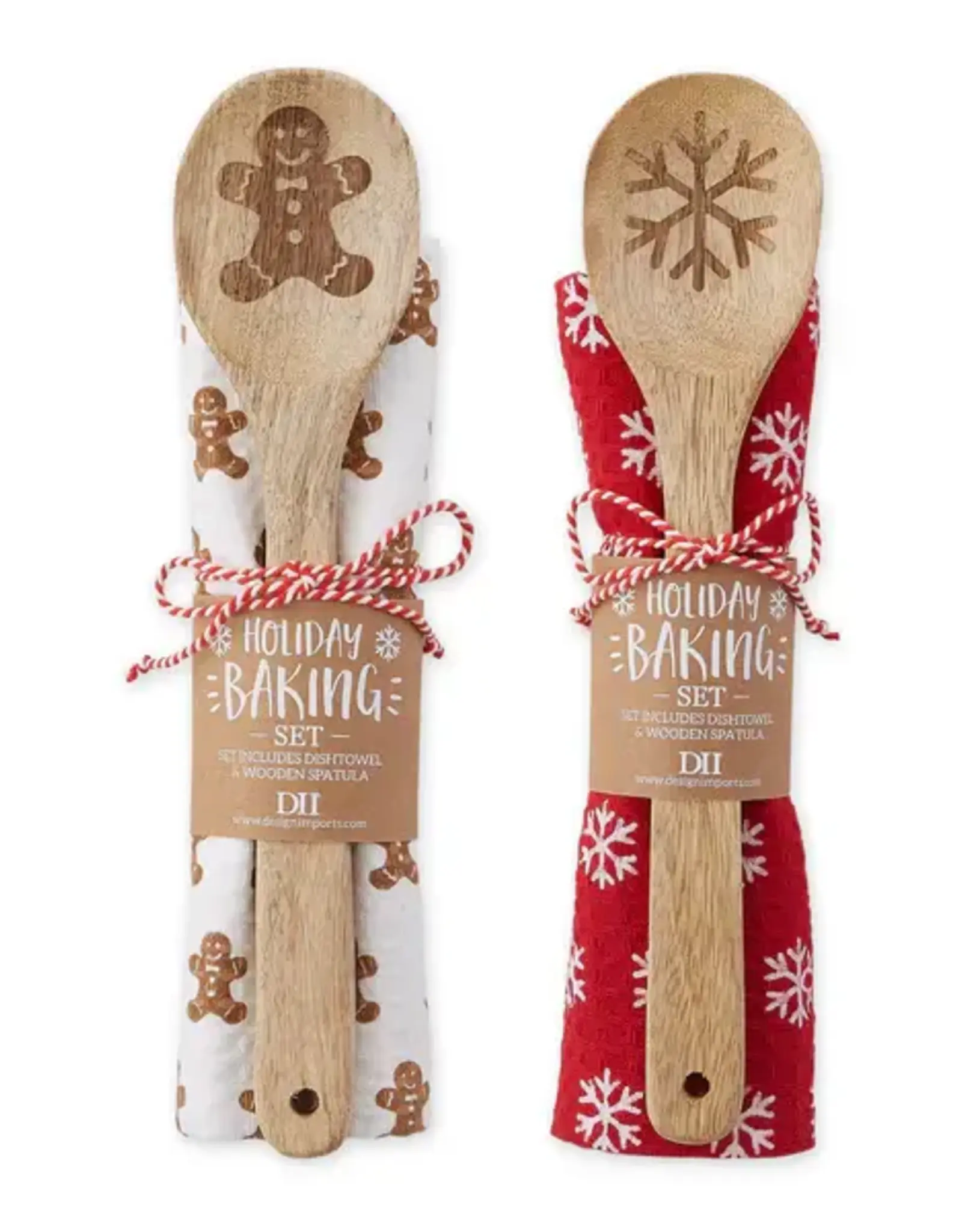 Christmas DII - Holiday Baking Dishtowel Spoon Gift Set Assorted
