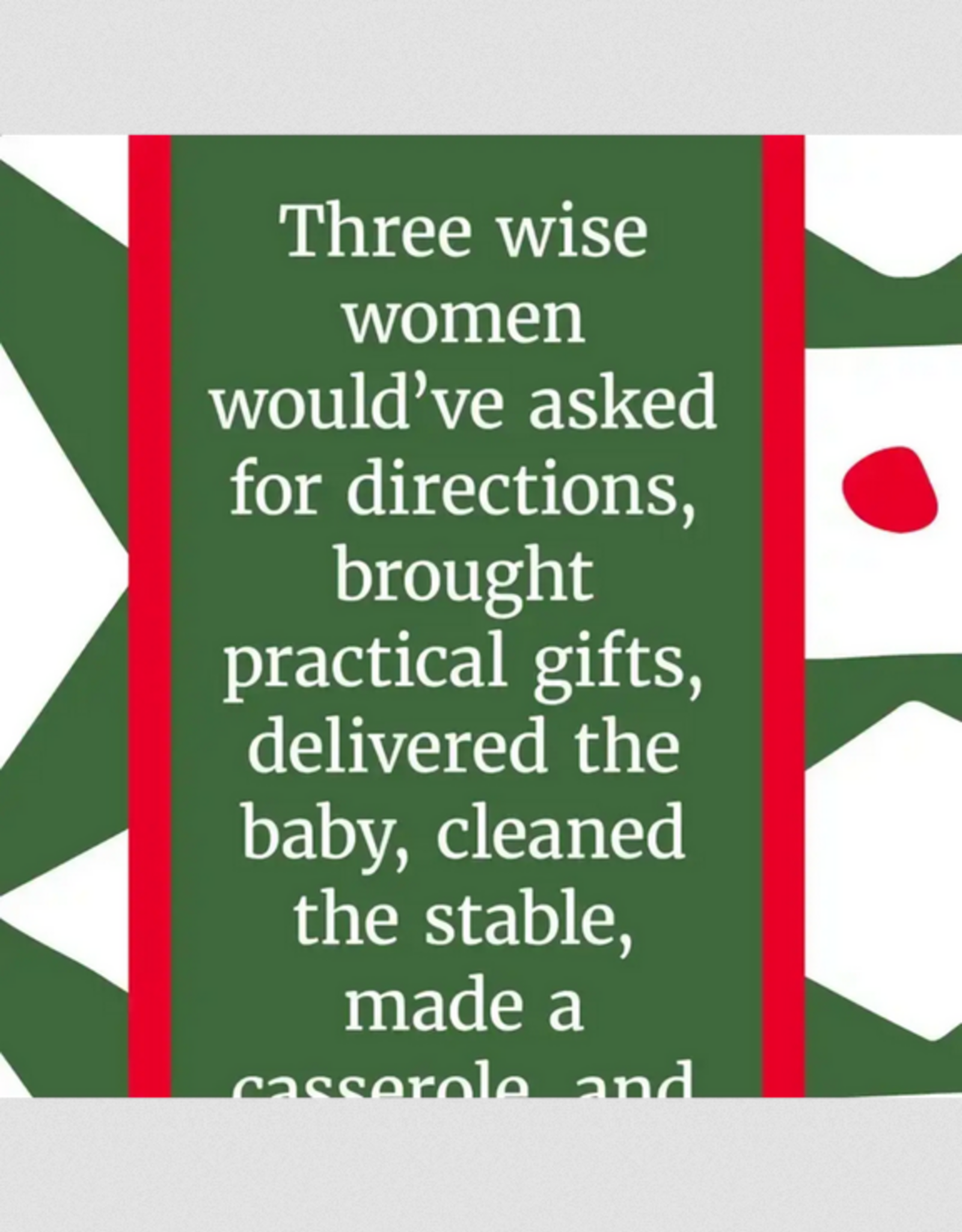 Kitchen Drinks On Me - Three Wise Women XMAS Dish Towel