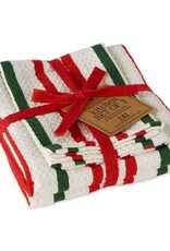 Christmas DII - Holiday Stripe Heavyweight - 2 Dish Towels & 1 Cloth (Set of 3)