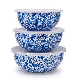 Kitchen Crow Canyon - Blue Medium Bowl with Lid