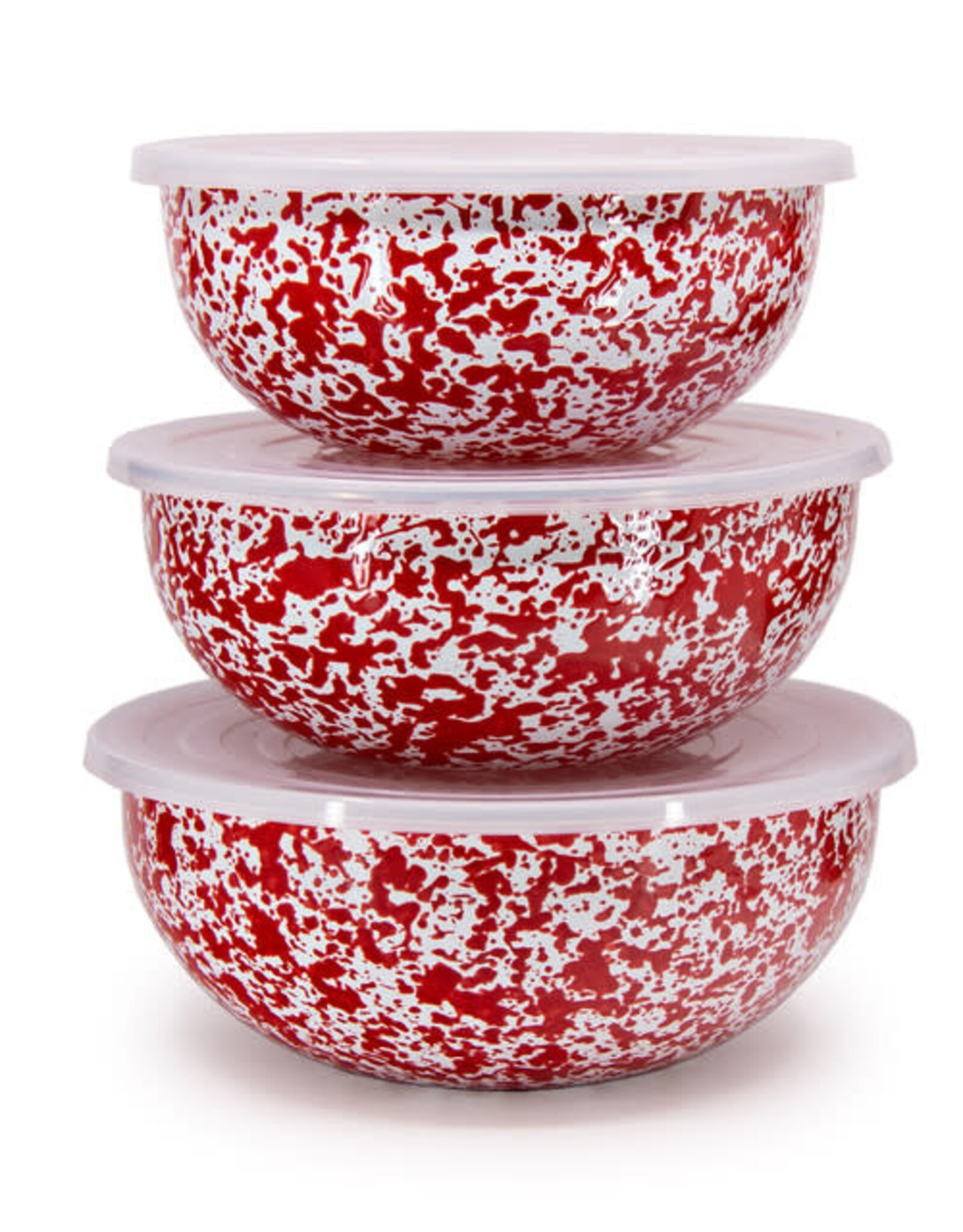 Kitchen Crow Canyon - Red Medium Bowl with Lid