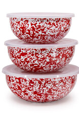 Kitchen Crow Canyon - Red Large Bowl with Lid