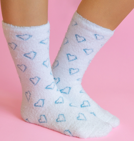 Apparel World's Softest Socks -Blue Heart