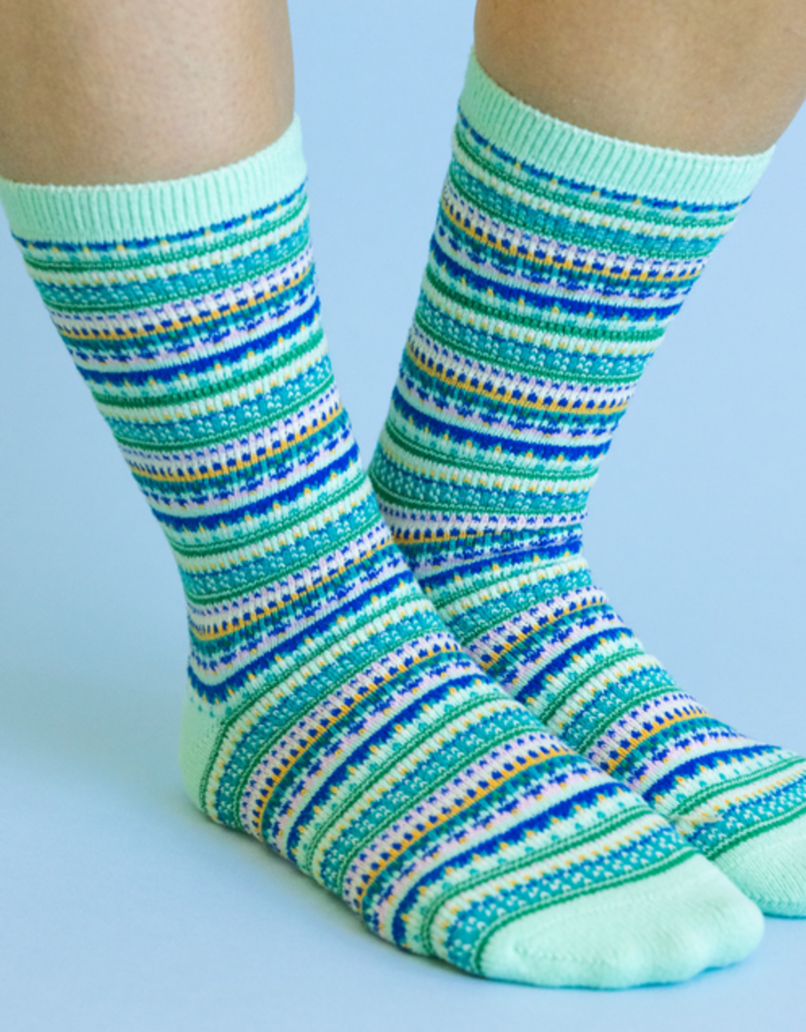 Apparel World's Softest Socks - Mint Stripe