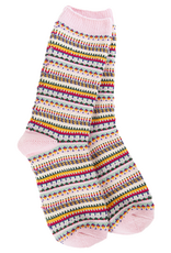 Apparel World's Softest Socks - Pink Stripe