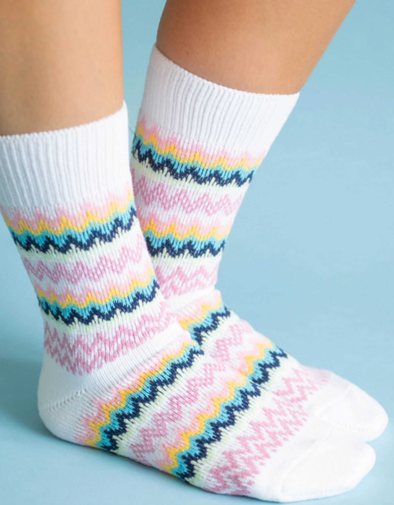 Apparel World's Softest Socks - White Multi