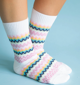 Apparel World's Softest Socks - White Multi