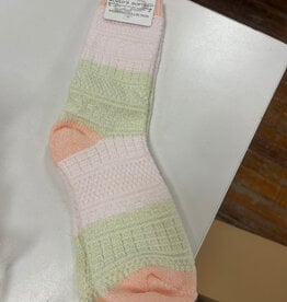 Apparel World's Softest Socks - Yellow/Peach/Pink