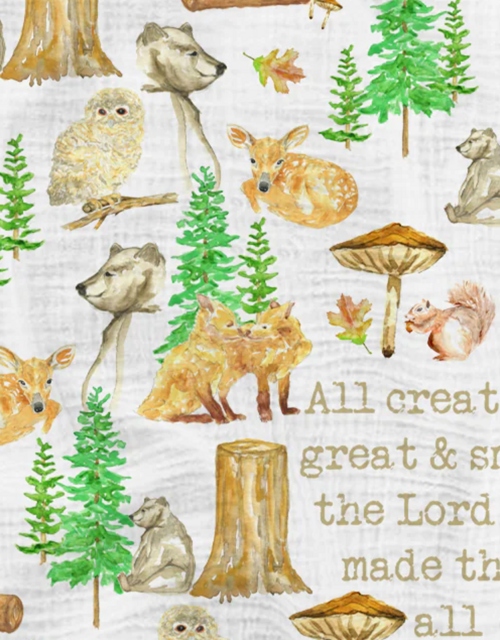 French Graffiti - Woodland Animals Swaddle