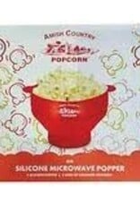 Kitchen Amish Popcorn - Silicone Microwave Popper Orange