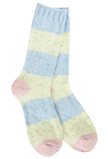 Apparel Crescent Socks - Blue/Yellow/Pink Crew