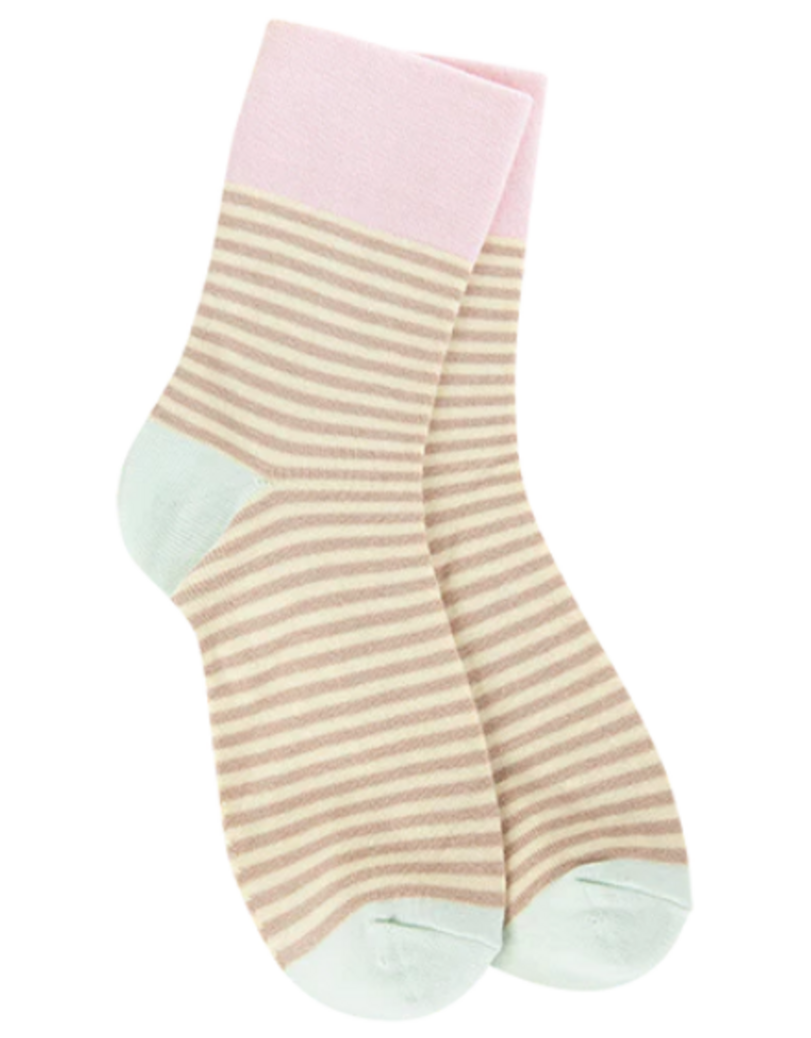 Apparel Crescent Socks - Weekend Gardnen Mini Crew Cream Stripe
