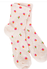 Apparel Crescent Socks - Weekend Lattice Quarter Pink/Orange Bud