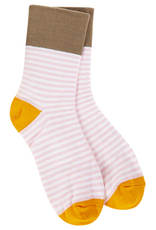 Apparel Crescent Socks - Weekend Garden Mini Crew Rose Stripe