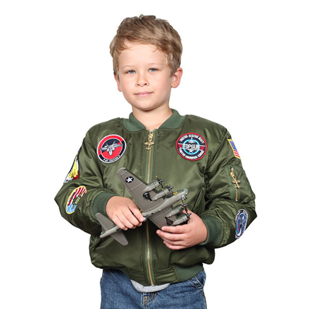 UA- Kid's MA-1 Flight Jacket Sage Green